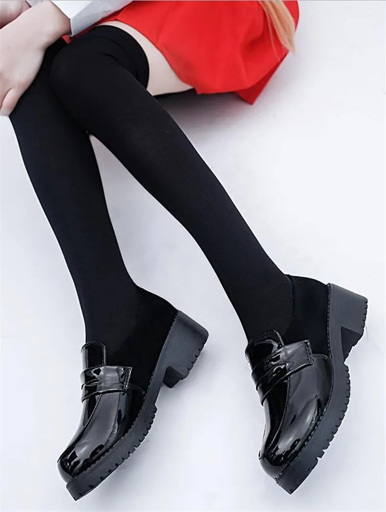 Women's Loafer Shoes Low Top Japanese Students Maid Uniform Dress Oxford Shoes