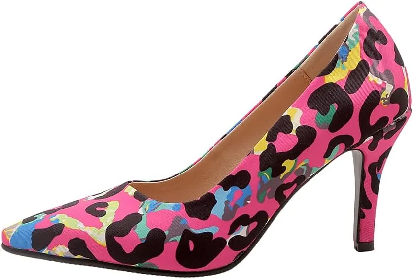 Women's Men's Pointed Toe Mid Heel Plus Size Slip On Wedding Dress Pumps Shoes