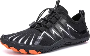 Womens Mens Walking Shoes Comfortable Wide Width Athletic Sneakers Lace Up Adjustable Barefoot Shoes with Drainage Grounded Comfort Wear Sneakers