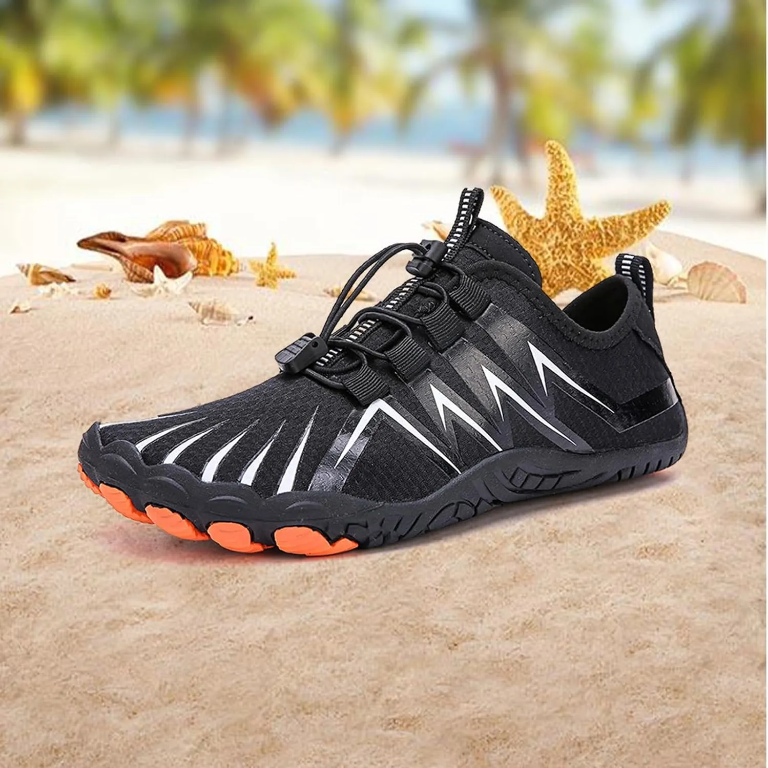 Womens Mens Walking Shoes Comfortable Wide Width Athletic Sneakers Lace Up Adjustable Barefoot Shoes with Drainage Grounded Comfort Wear Sneakers