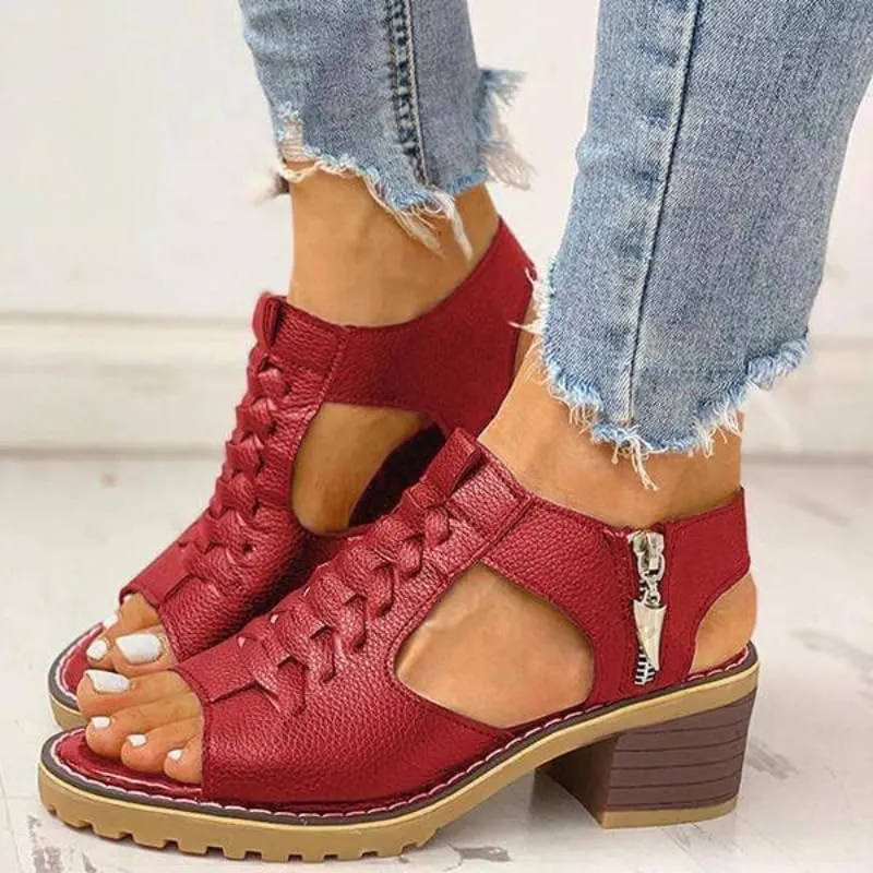 Womens Open Toe Sandals Comfortable Wedge,Hollow Fish Mouth Slip on Summer Beach Boho Comfortable Sandals Outdoor Shoes