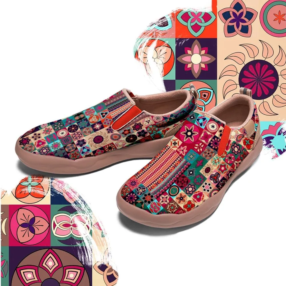 Women's Painted Travel Shoes Casual Slip On Comfortable Walking Loafers