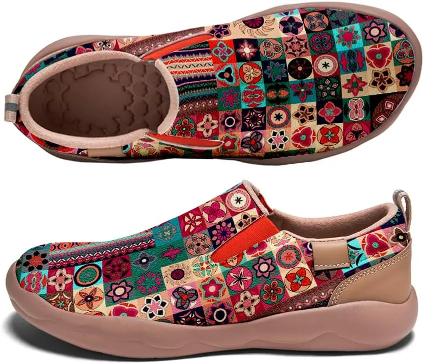 Women's Painted Travel Shoes Casual Slip On Comfortable Walking Loafers