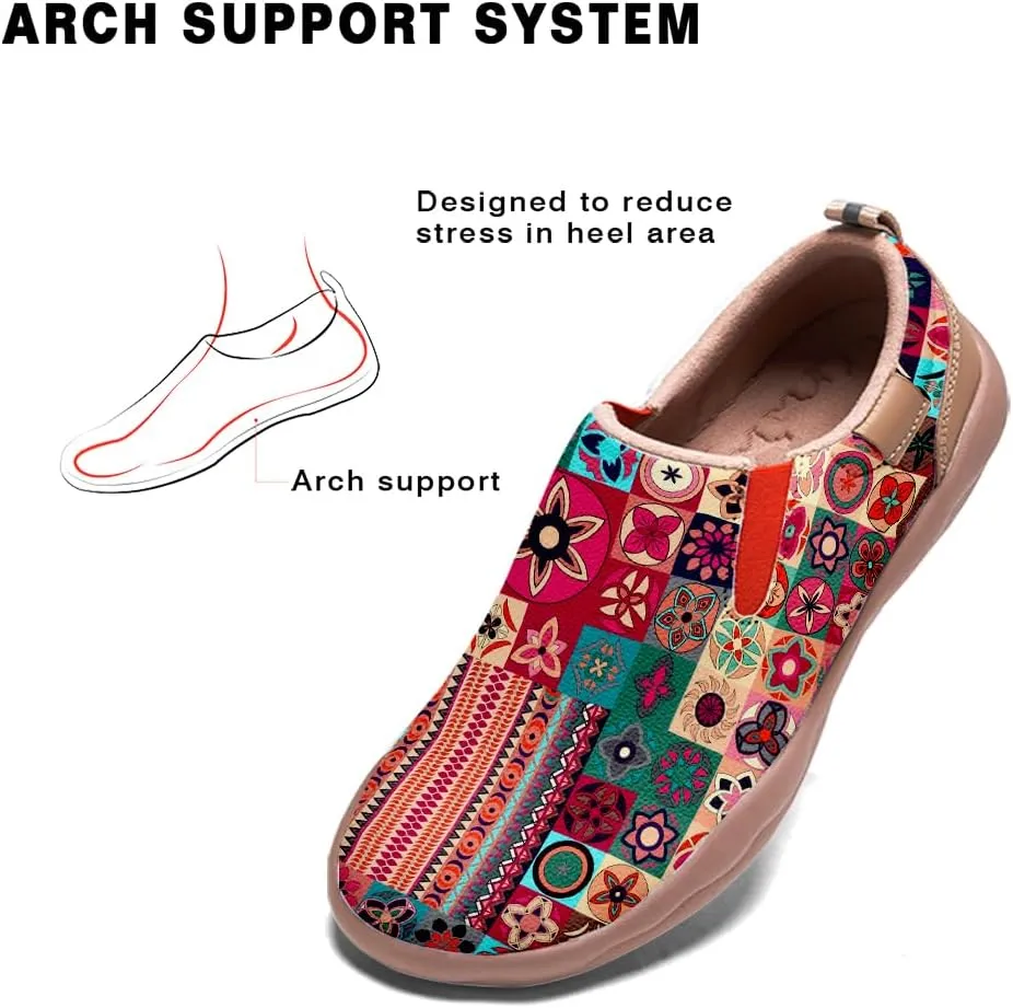 Women's Painted Travel Shoes Casual Slip On Comfortable Walking Loafers