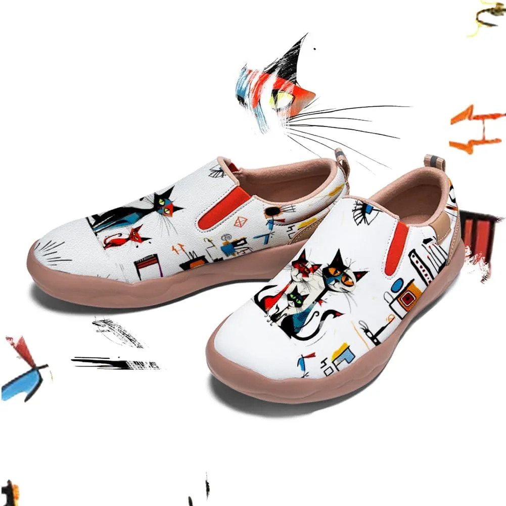 Women's Painted Travel Shoes Casual Slip On Comfortable Walking Loafers
