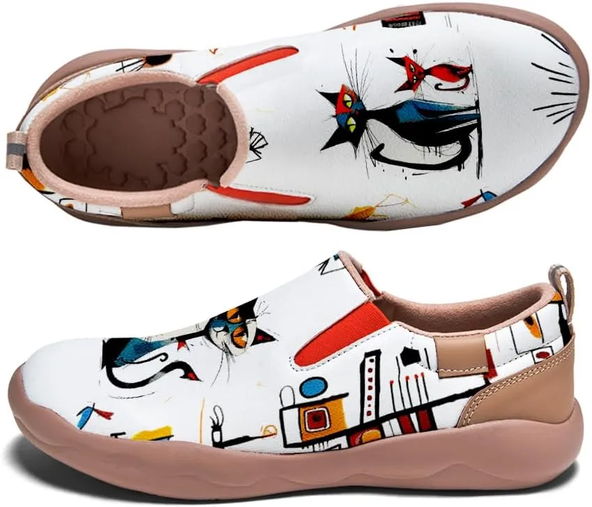 Women's Painted Travel Shoes Casual Slip On Comfortable Walking Loafers