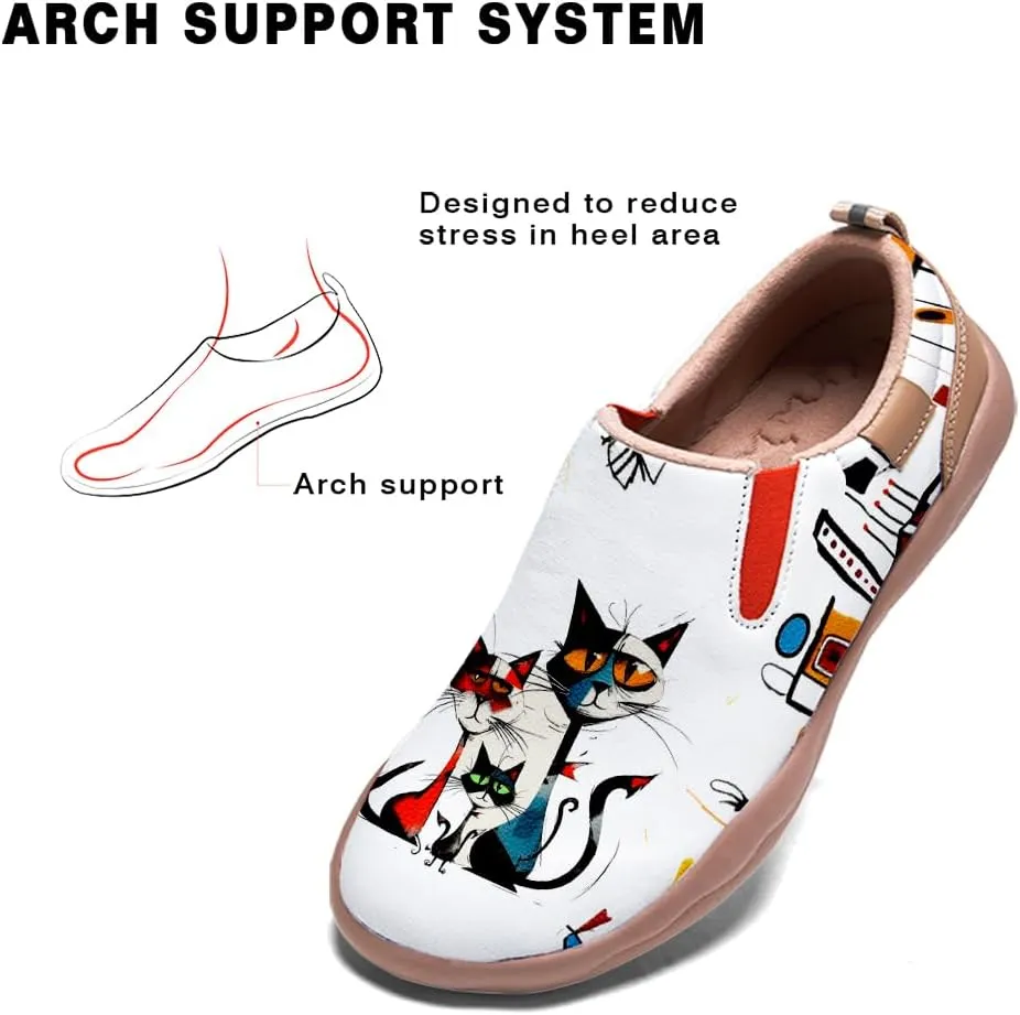 Women's Painted Travel Shoes Casual Slip On Comfortable Walking Loafers