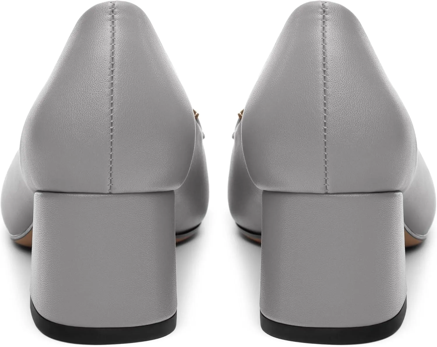 Women's Pumps Low Chunky Block Heel Square Toe Slip On Comfortable Dress Shoes for Work Office Casual