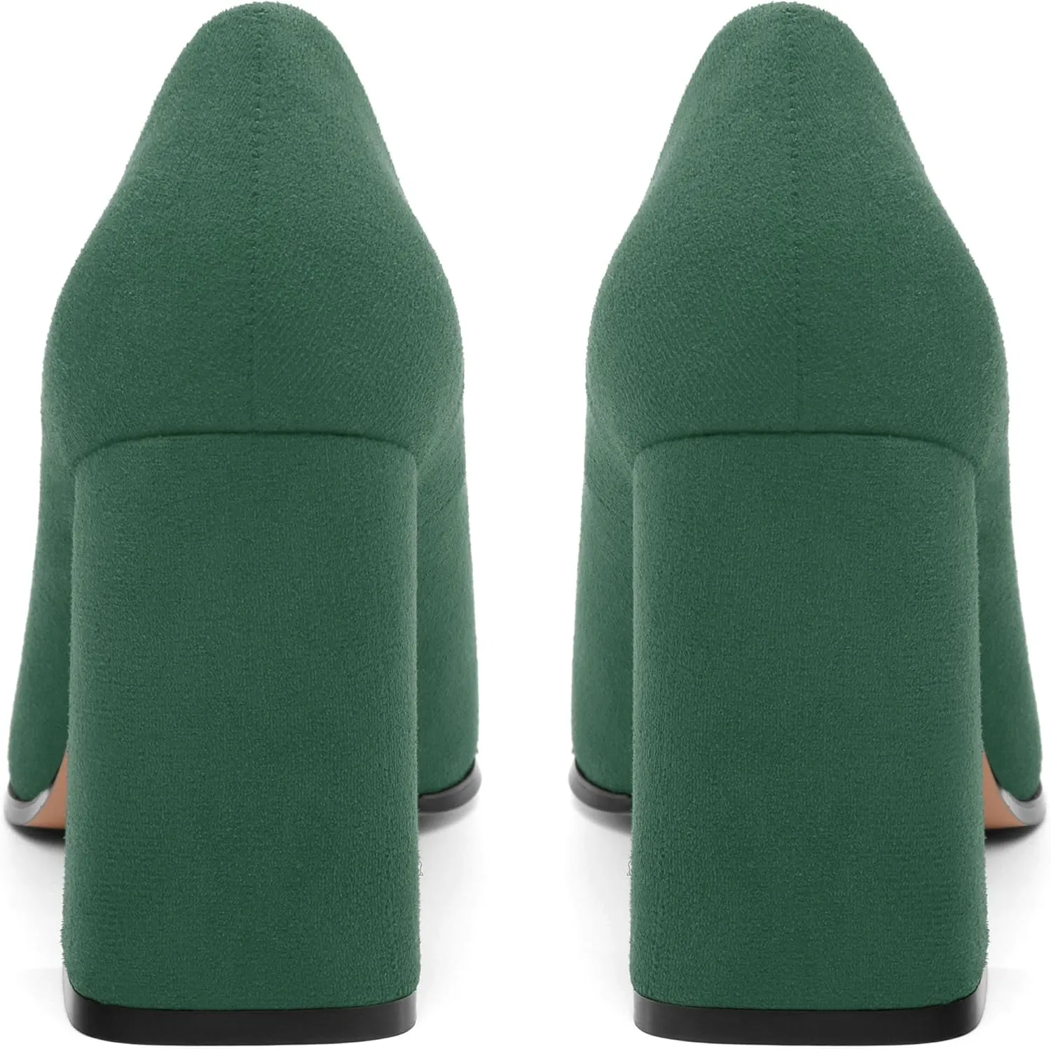 Women's Pumps, Pointed Toe Block High Heels, Slip On Fashion Chunky Heel Shoes for Women