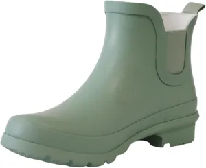 Women's Rubber Rain Boots Waterproof And Anti-slipping Rainboots For Women Stylish Light Ankle Rain Shoes-Runs 1 size samller