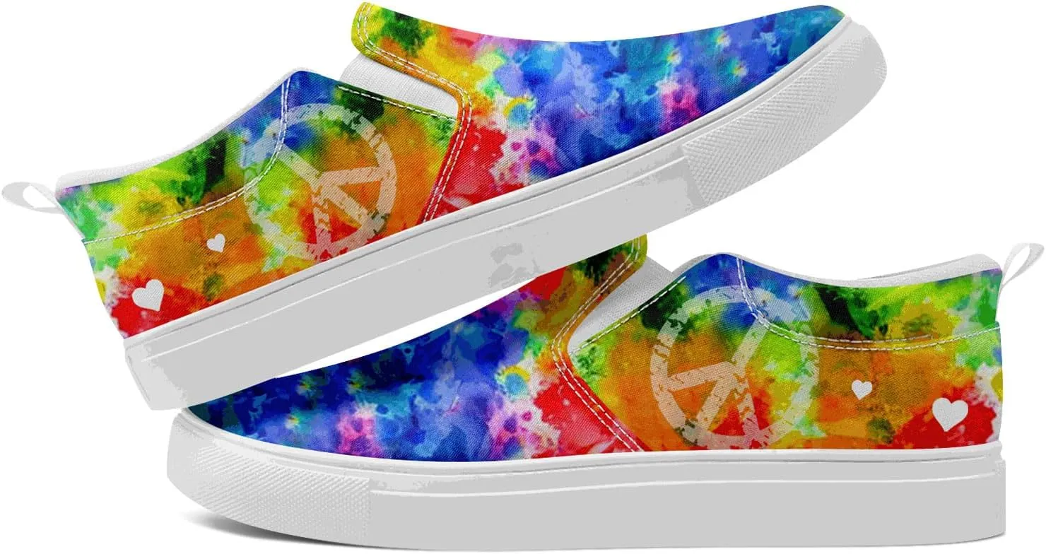 Women's Slip-On Canvas Sneakers – Lightweight, Breathable, Trendy Work Shoes for Nurses, Teachers,Mom and Casual Wear