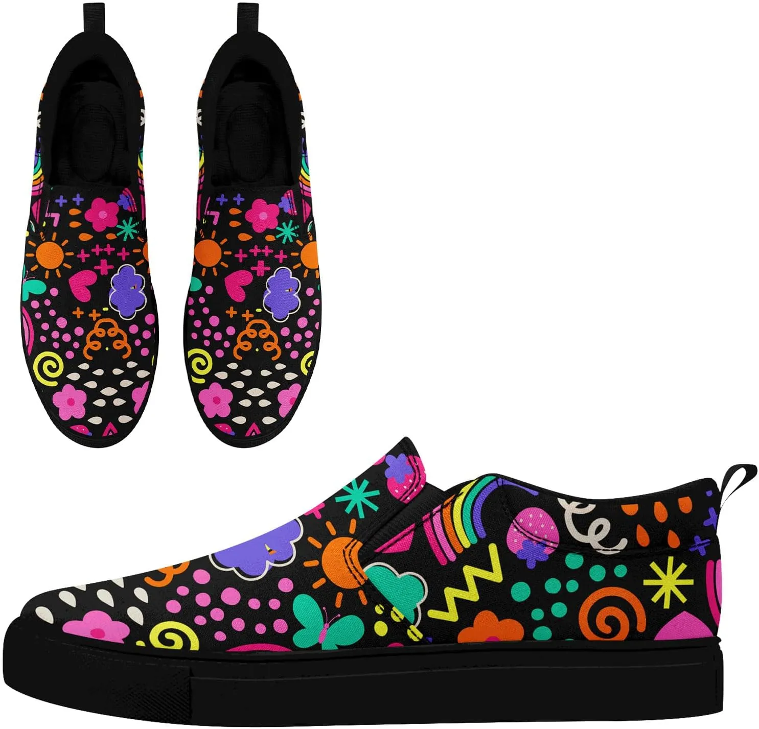 Women's Slip-On Canvas Sneakers – Lightweight, Breathable, Trendy Work Shoes for Nurses, Teachers,Mom and Casual Wear