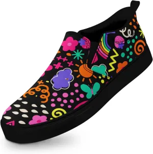 Women's Slip-On Canvas Sneakers – Lightweight, Breathable, Trendy Work Shoes for Nurses, Teachers,Mom and Casual Wear