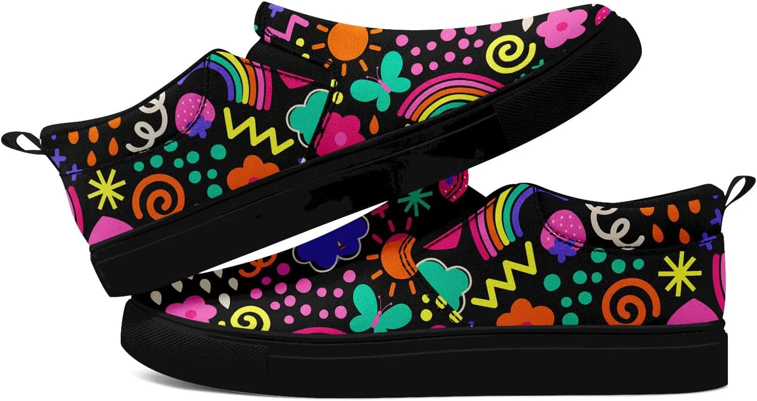 Women's Slip-On Canvas Sneakers – Lightweight, Breathable, Trendy Work Shoes for Nurses, Teachers,Mom and Casual Wear