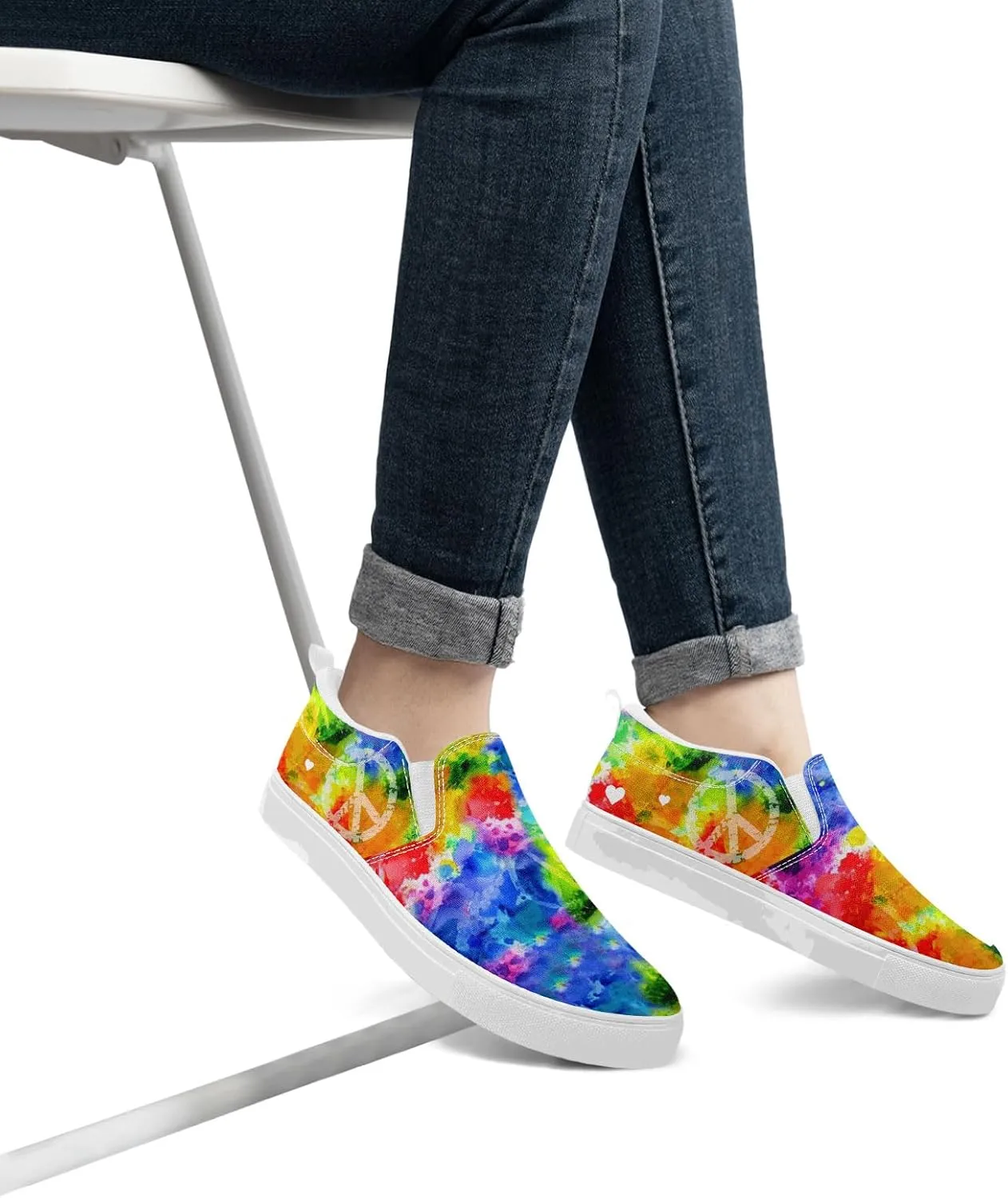 Women's Slip-On Canvas Sneakers – Lightweight, Breathable, Trendy Work Shoes for Nurses, Teachers,Mom and Casual Wear