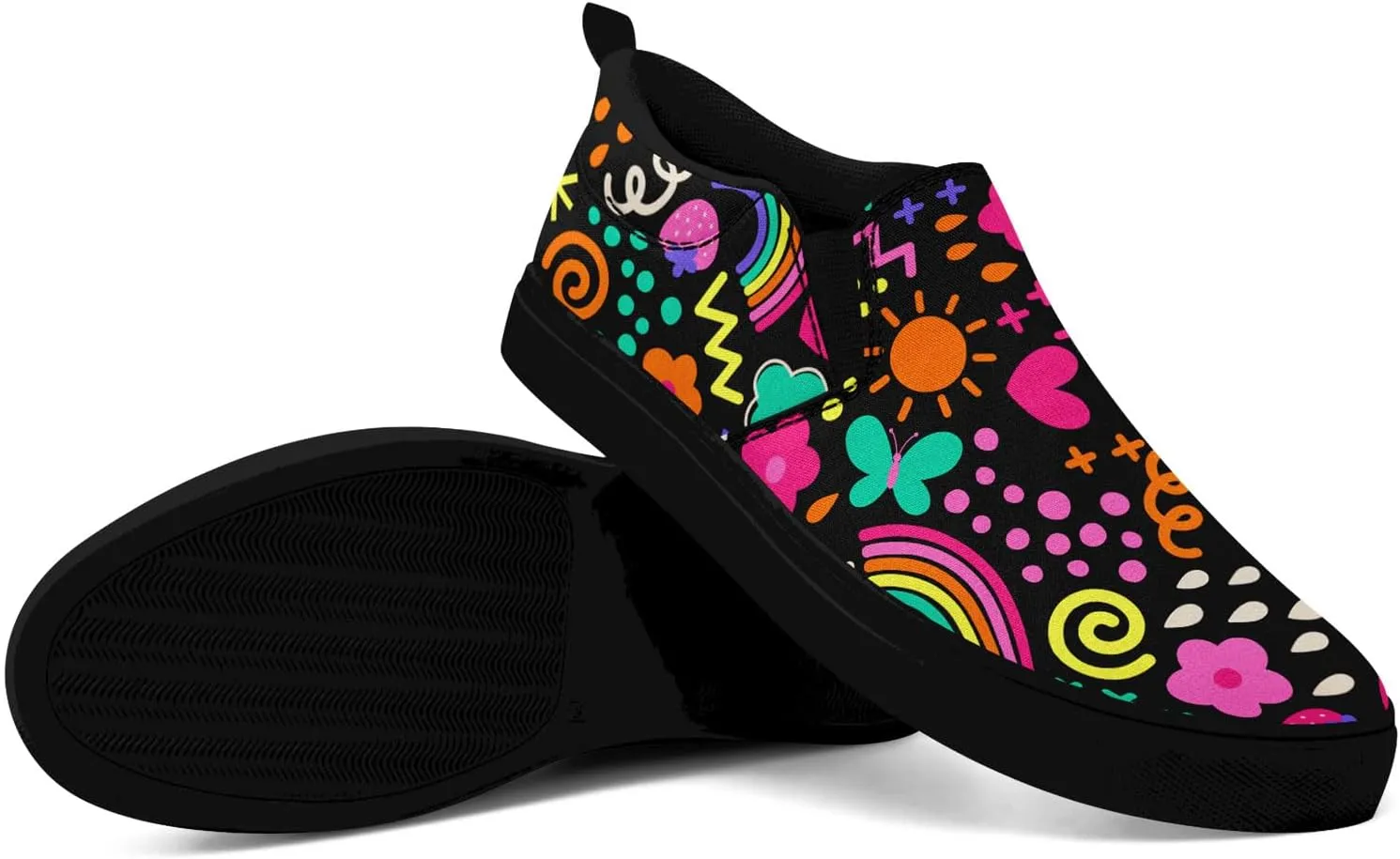 Women's Slip-On Canvas Sneakers – Lightweight, Breathable, Trendy Work Shoes for Nurses, Teachers,Mom and Casual Wear
