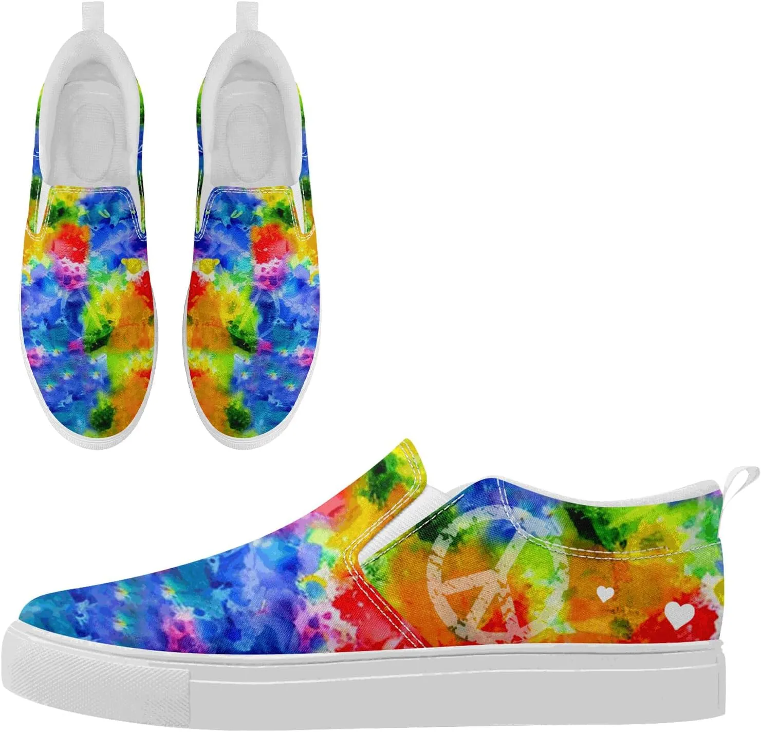 Women's Slip-On Canvas Sneakers – Lightweight, Breathable, Trendy Work Shoes for Nurses, Teachers,Mom and Casual Wear