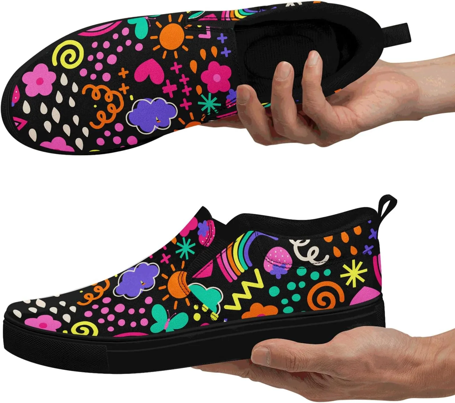 Women's Slip-On Canvas Sneakers – Lightweight, Breathable, Trendy Work Shoes for Nurses, Teachers,Mom and Casual Wear