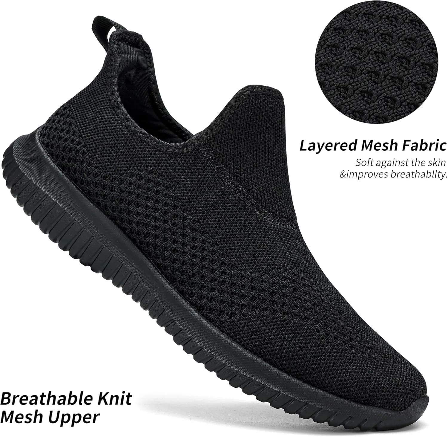 Women's Slip On Comfort Walking Shoes Ultra Lightweight Breathable Running Tennis Athletic Gym Workout Non Slip Athletic Fashion Sneakers