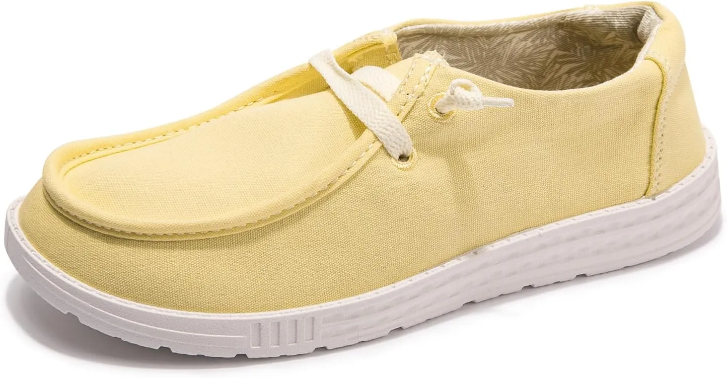 Womens Slip On Loafer Outdoor Sneakers Causal Low Top Canvas Flat Comfortable Fashion Walking Shoes