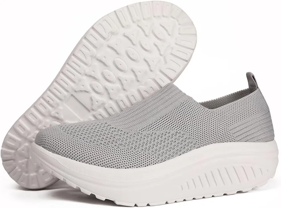 Women's Walking & Jogging Shoes - Light Mesh, Non Slip, Breathable Casual Slip-On Shoes