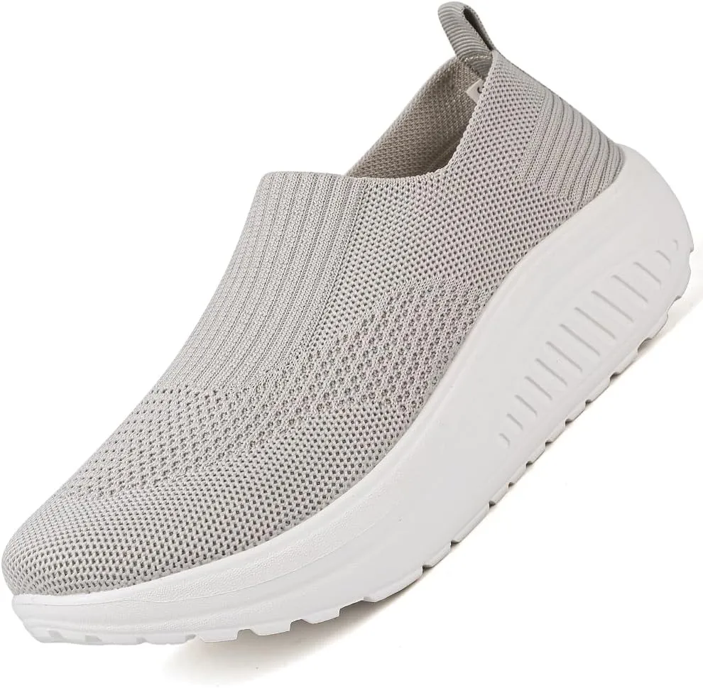 Women's Walking & Jogging Shoes - Light Mesh, Non Slip, Breathable Casual Slip-On Shoes