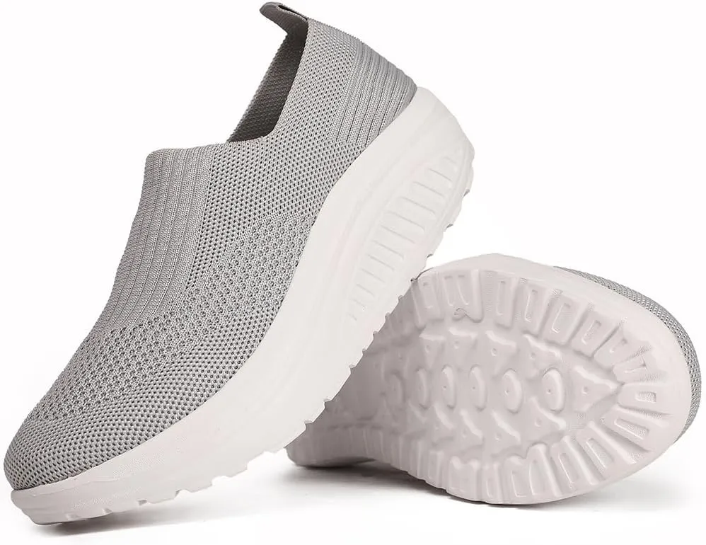 Women's Walking & Jogging Shoes - Light Mesh, Non Slip, Breathable Casual Slip-On Shoes