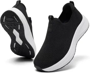 Women's Wide Non-Slip Walking Shoes Lightweight Breathable Sock Sneakers Casual Athletic Tennis Shoes Comfortable Slip On Shoes
