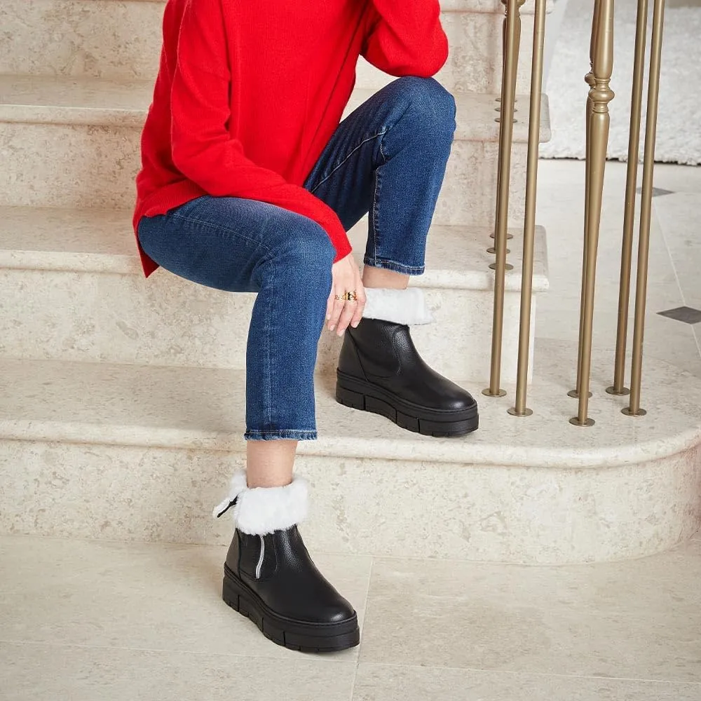 Wonder Boot Leather & Shearling