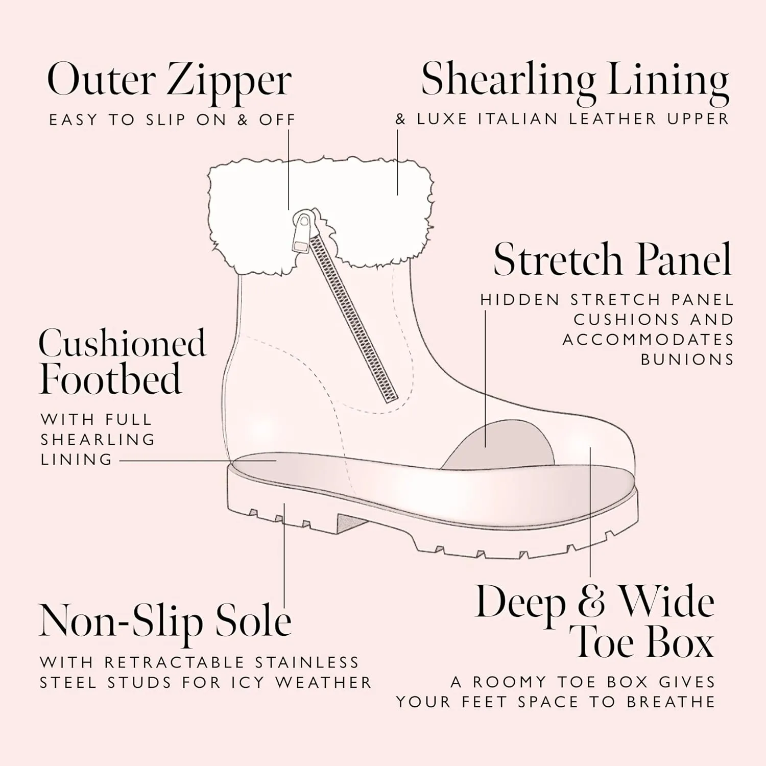Wonder Boot Leather & Shearling