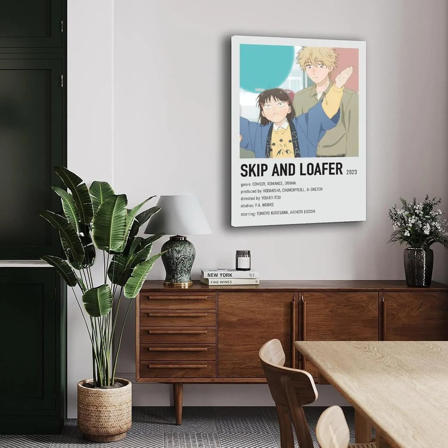 XHYDID Japanese Anime Skip And Loafer Poster Romantic Anime Poster (2) Canvas Painting Wall Art Poster for Bedroom Living Room Decor 20x30inch(50x75cm) Frame-style