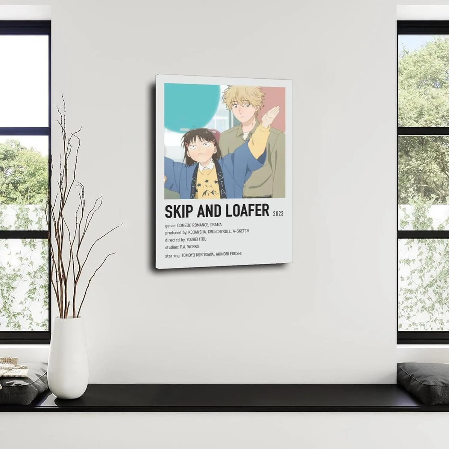 XHYDID Japanese Anime Skip And Loafer Poster Romantic Anime Poster (2) Canvas Painting Wall Art Poster for Bedroom Living Room Decor 20x30inch(50x75cm) Frame-style