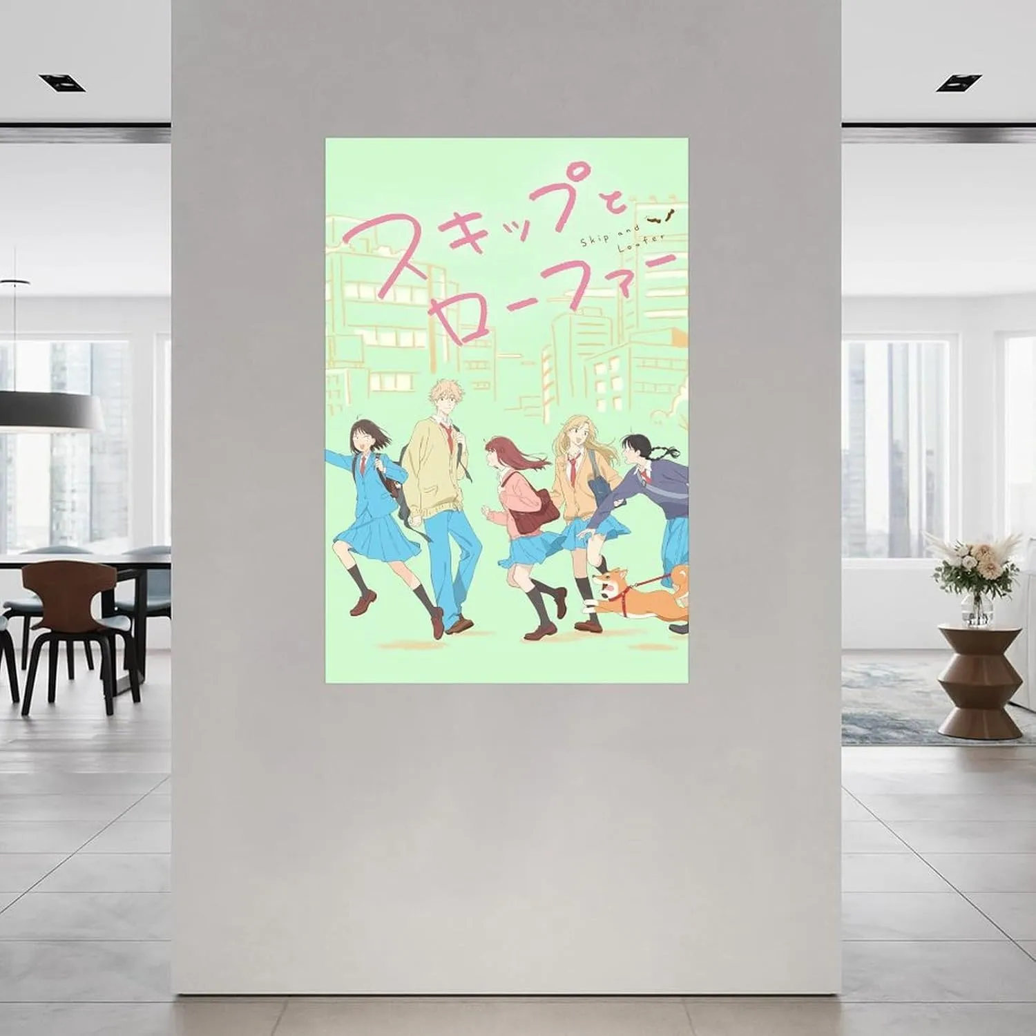 XHYDID Japanese Anime Skip And Loafer Poster Romantic Anime Poster (4) Canvas Painting Posters And Prints Wall Art for Living Room Bedroom Decor 08x12inch(20x30cm) Unframe-style