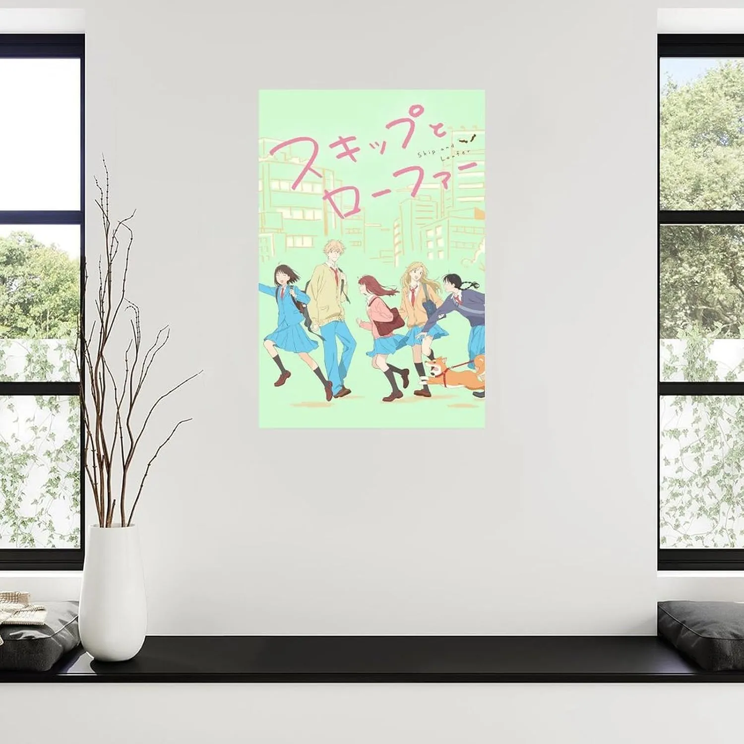 XHYDID Japanese Anime Skip And Loafer Poster Romantic Anime Poster (4) Canvas Painting Posters And Prints Wall Art for Living Room Bedroom Decor 08x12inch(20x30cm) Unframe-style