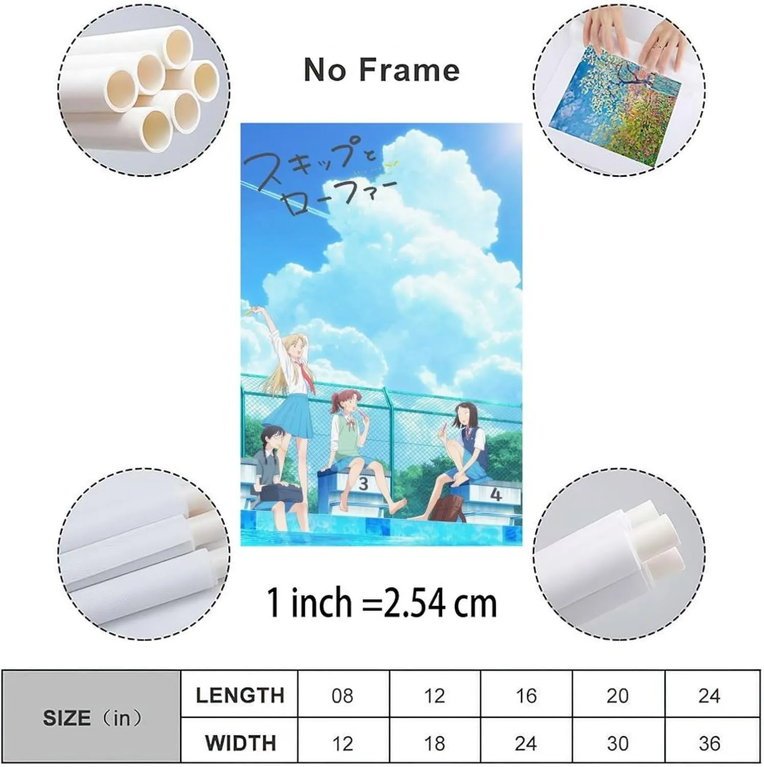 XHYDID Japanese Anime Skip And Loafer Poster Romantic Anime Poster (5) Canvas Painting Wall Art Poster for Bedroom Living Room Decor 16x24inch(40x60cm) Unframe-style