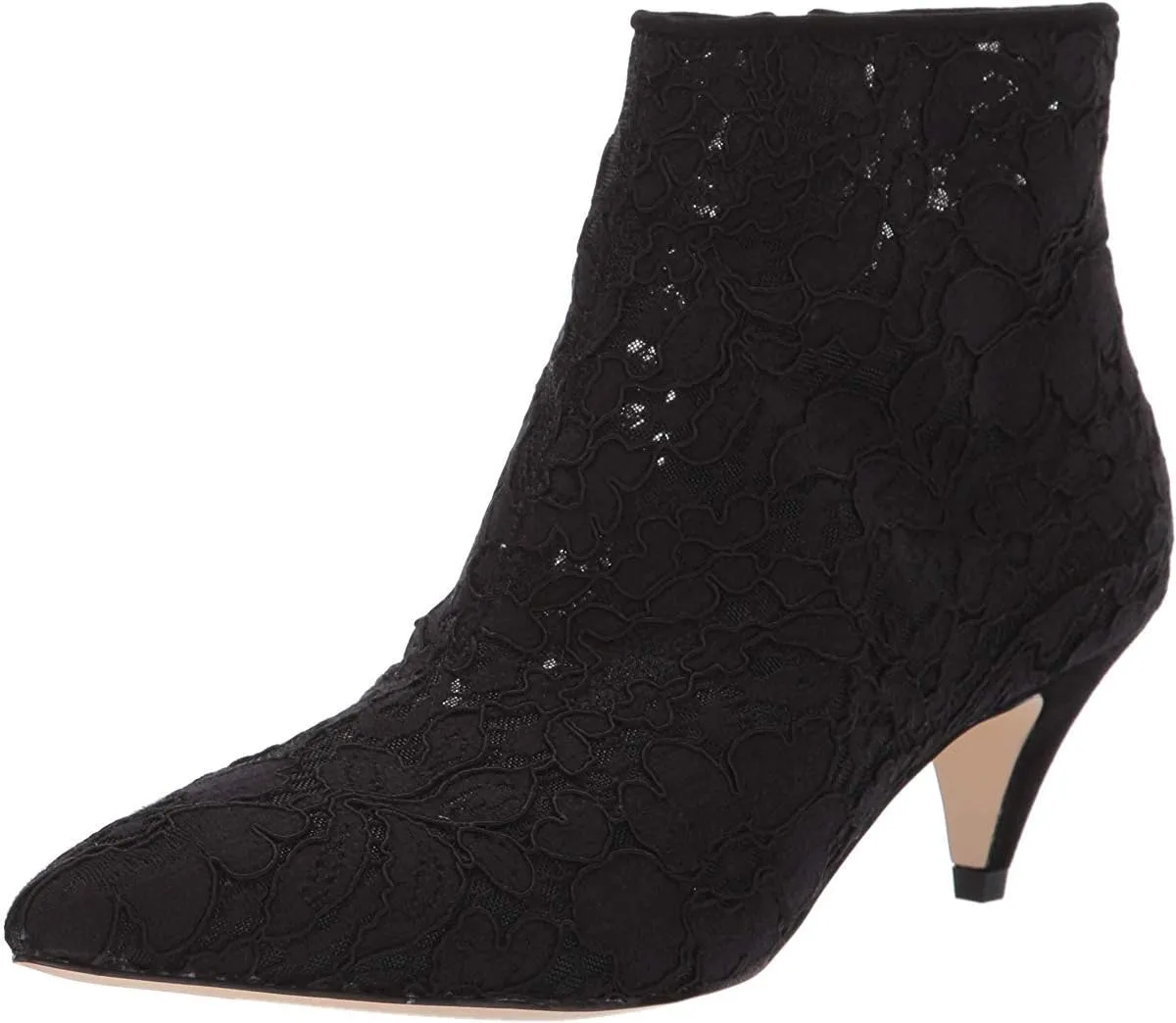 XYD Women Chic Low Kitten Heel Ankle Boots Pointed Closed Toe Side Zipper Prom Glitter Party Fashion Short Bootie Shoes