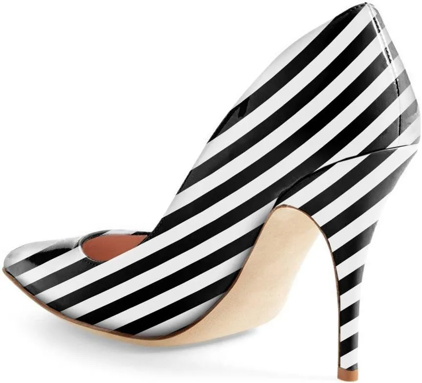 YDN Women's Chic Pointed Closed Toe Mid Heel Pumps Slip on Stiletto Slide Dress Shoe for Party Prom Size 4-15 US