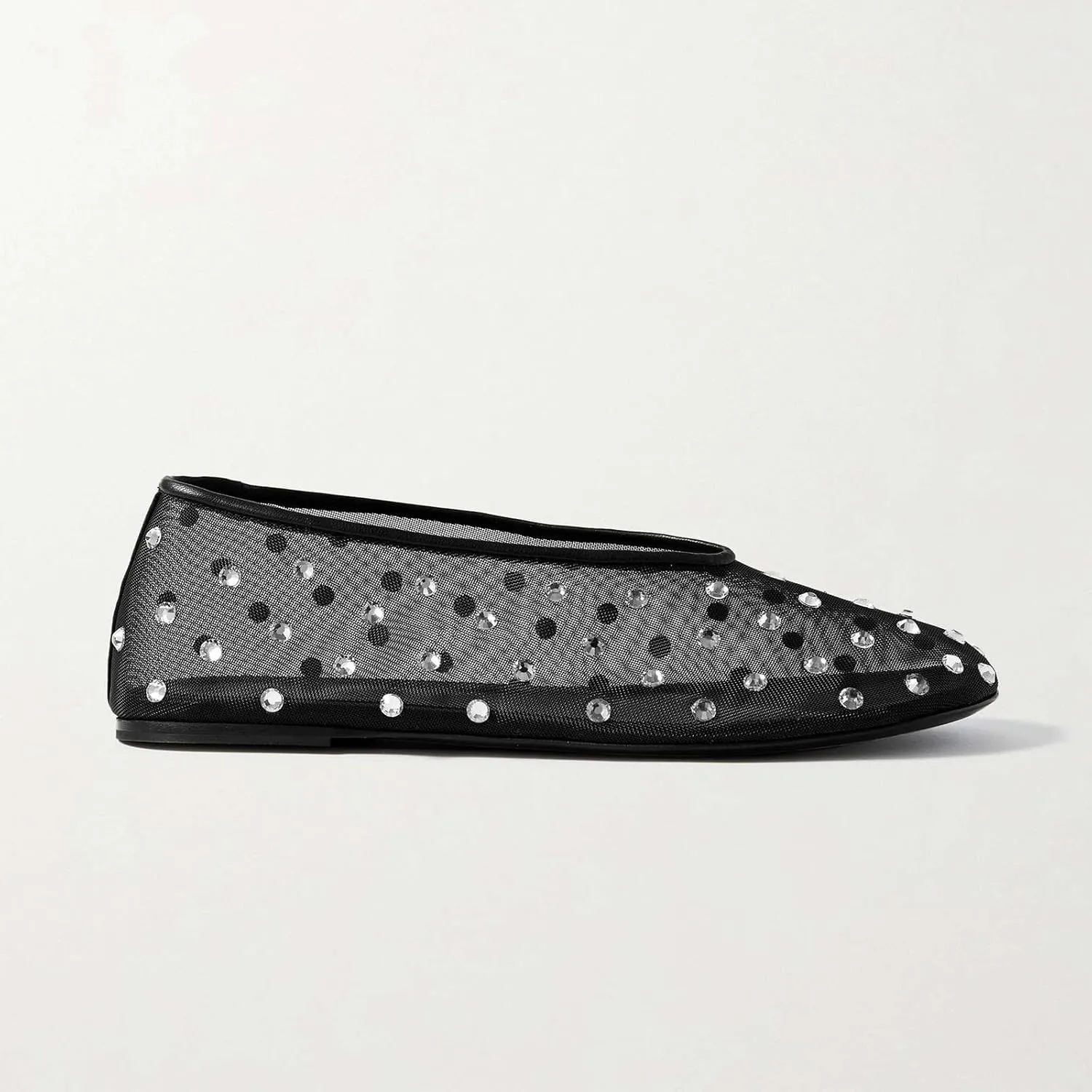 Yishaweiqi Crystal Rhinestone Ballet Flats for Women Breathable Mesh Flats Slip On Ballerina Shoes Comfortable Casual Dress Shoes