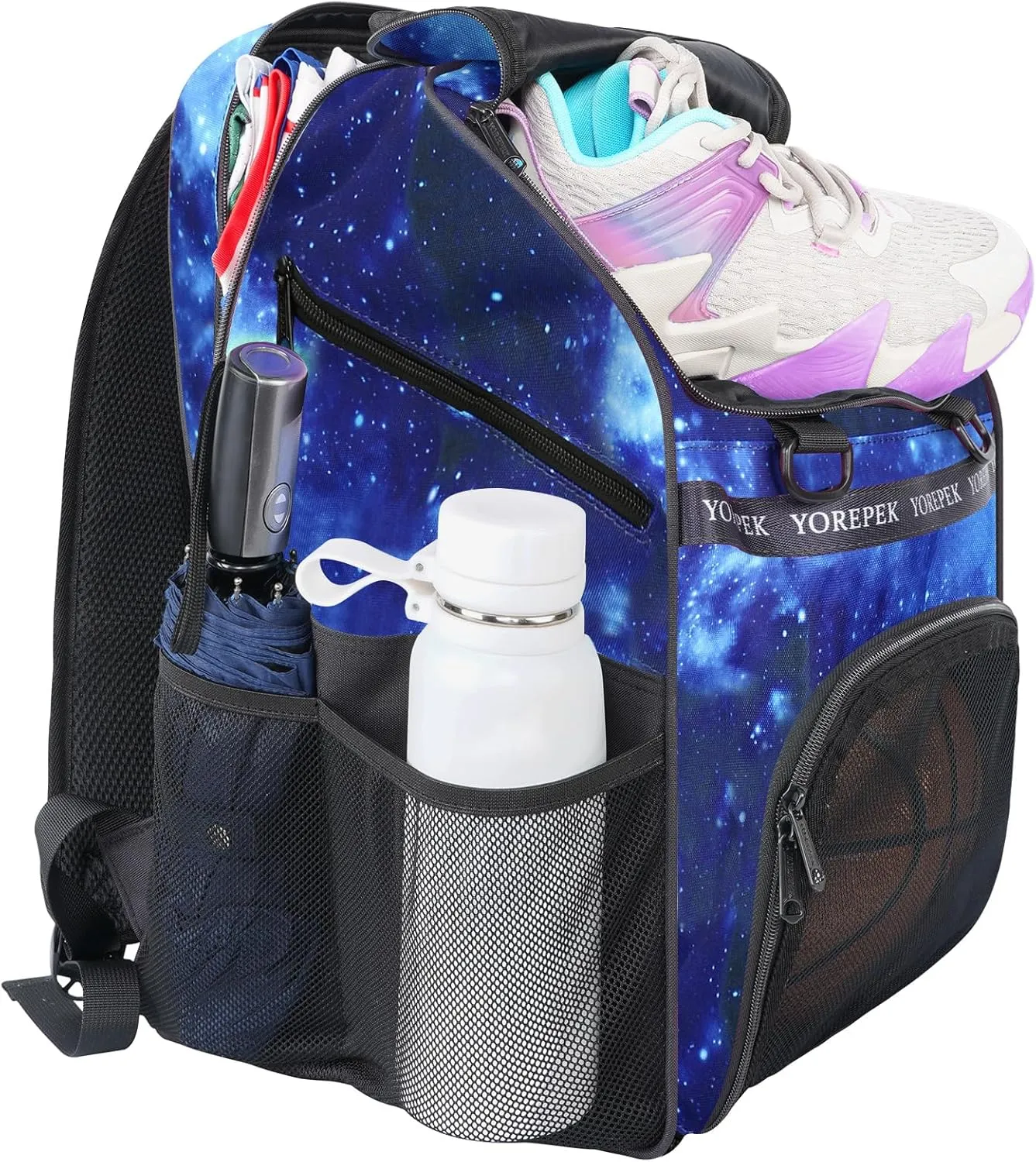 YOREPEK Basketball Bag, Large Basketball Backpack with Shoe Compartment and Ball Holder for daughter son, Water Resistant for Sport Training Equipment Fits Volleyball Gym Pink