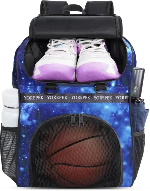 YOREPEK Basketball Bag, Large Basketball Backpack with Shoe Compartment and Ball Holder for daughter son, Water Resistant for Sport Training Equipment Fits Volleyball Gym Pink